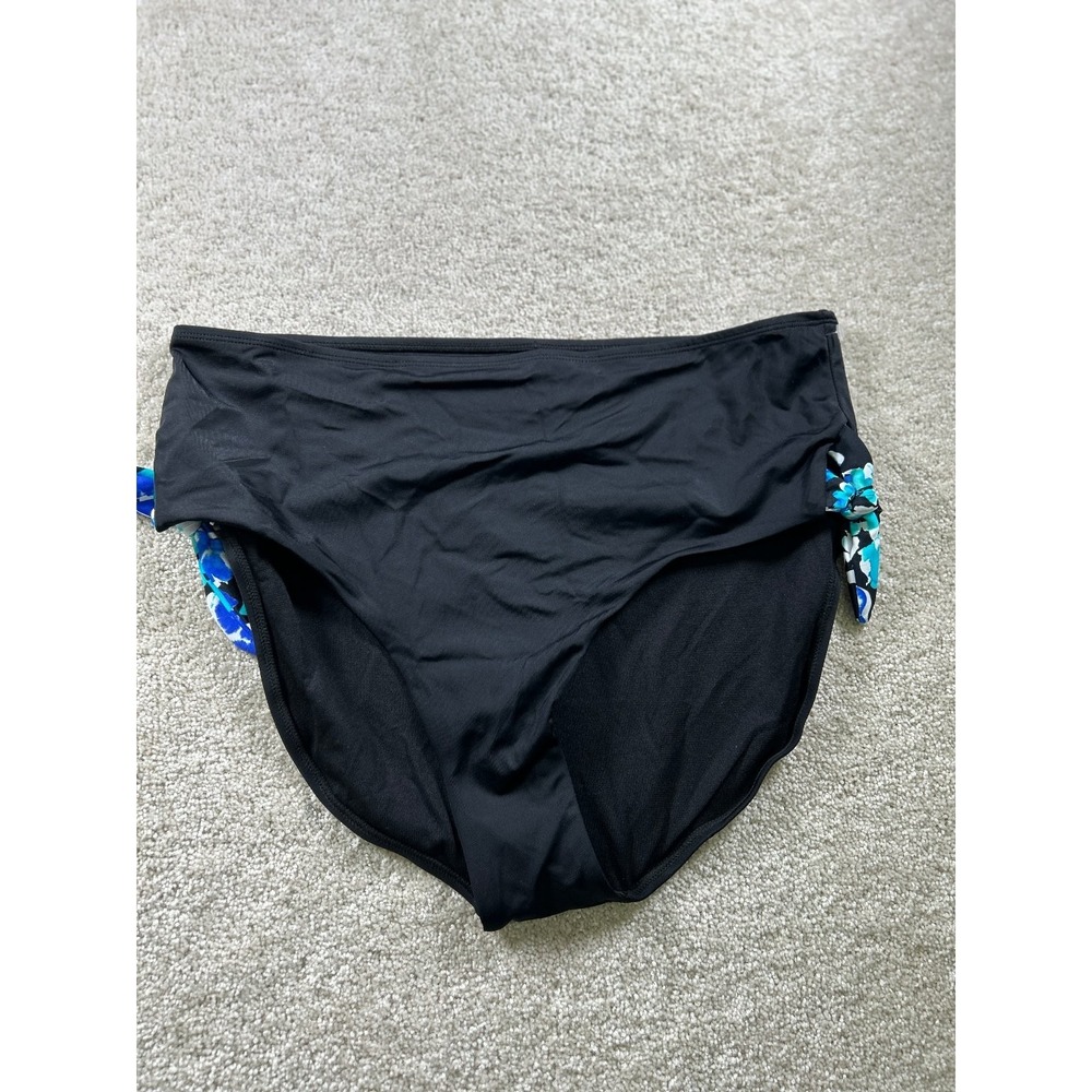 Swimsuits For All Women's Blackโ Swim Bottoms Size 16 Nylon Spandex